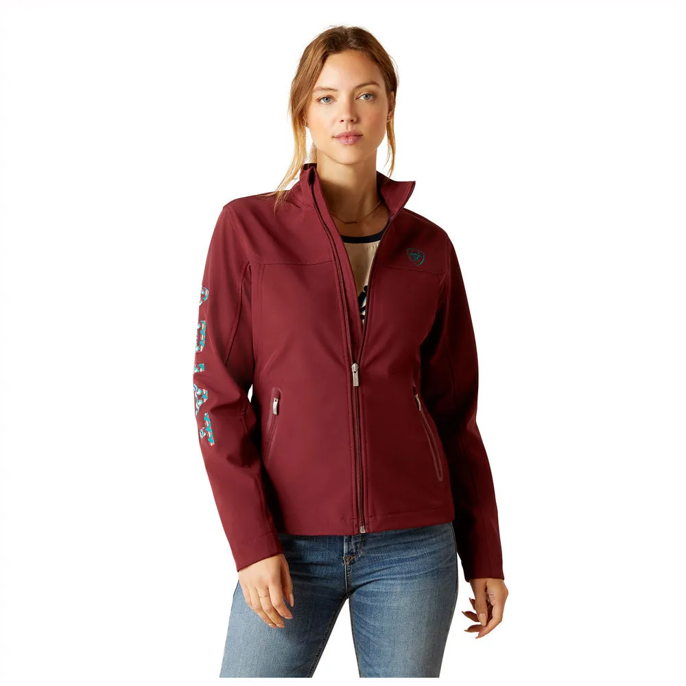 10046690 Ariat Women's Softshell Team Jacket - Tawny Port/Baja