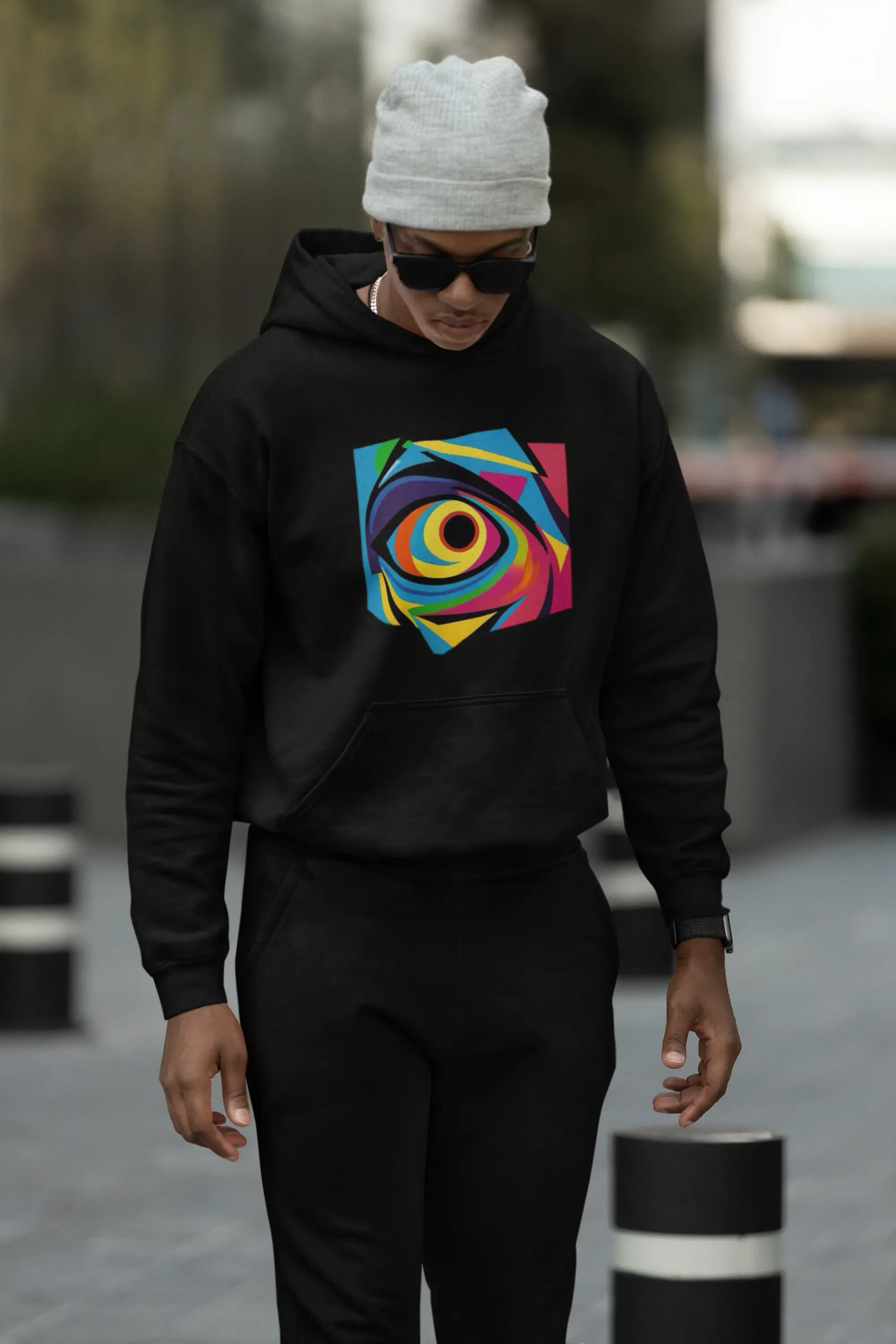 Abstract Eye 2 Premium Heavyweight Hooded Sweatshirt