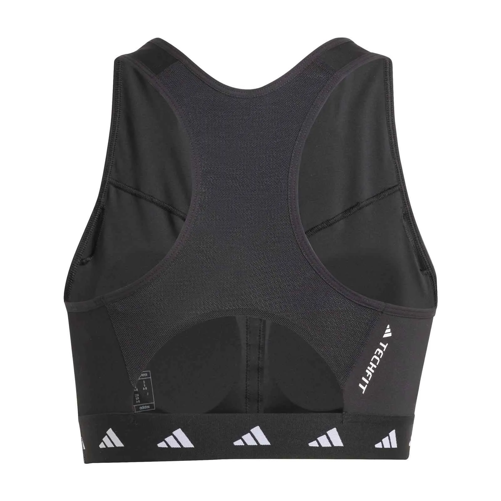 adidas Powerimpact Training Medium-Support Techfit High-Neck Zip Womens Bra