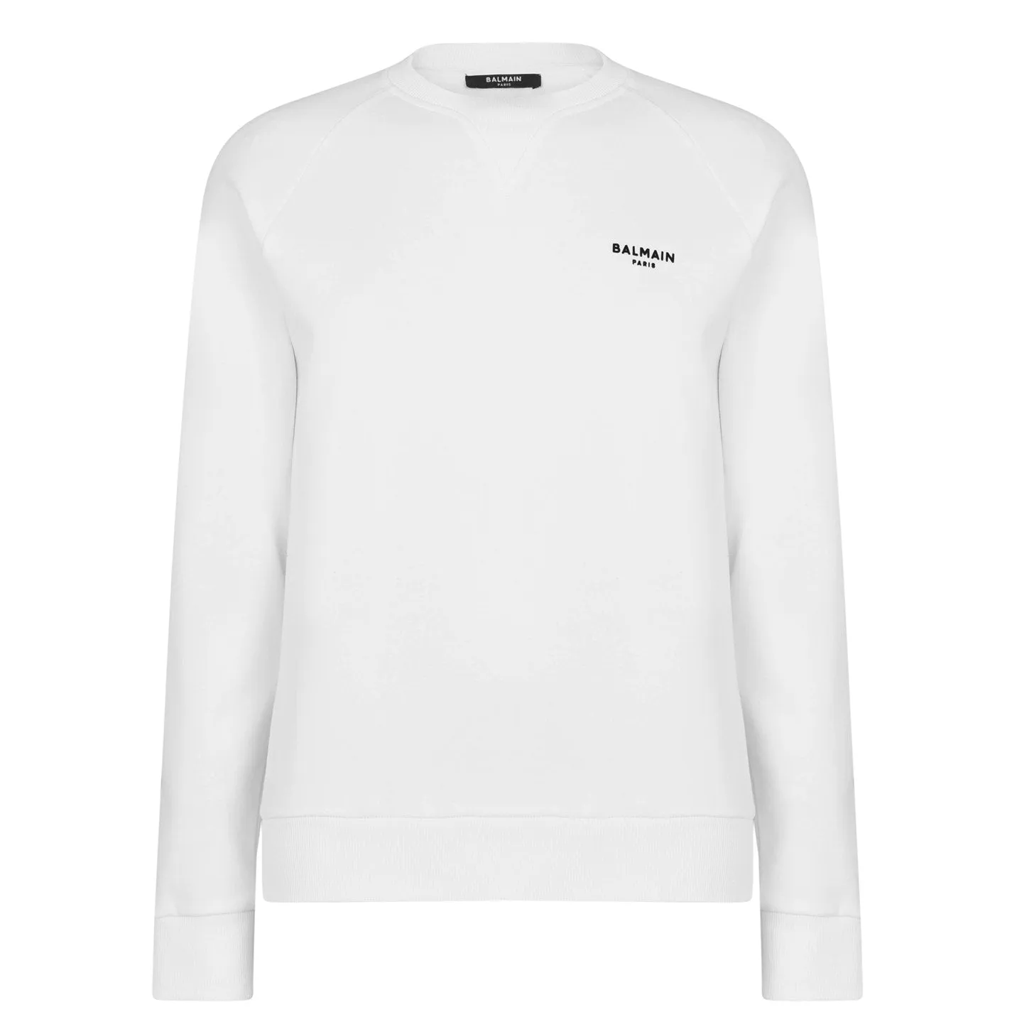 Balmain White Small Logo Sweatshirt