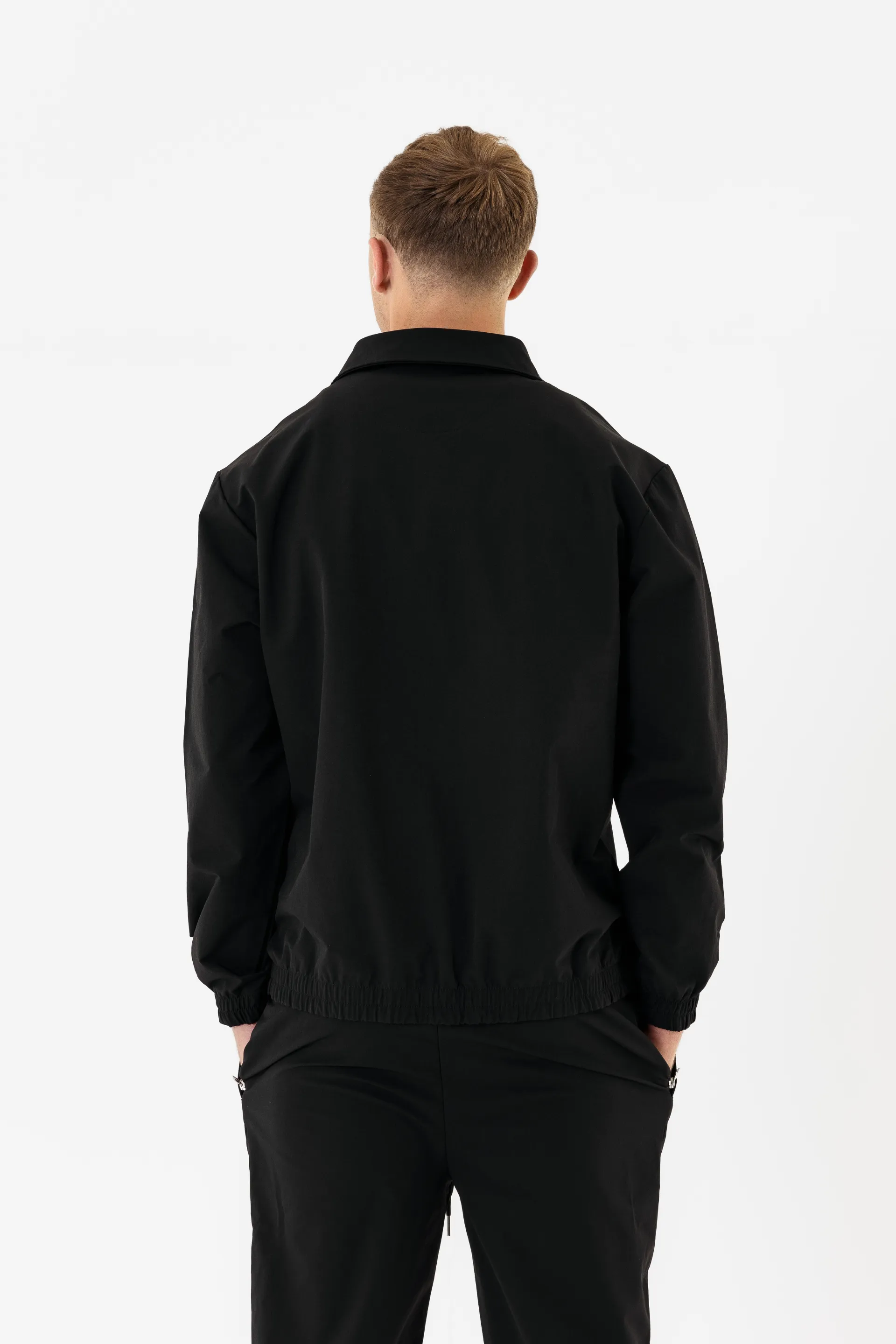 Benjart Nylon Quarter Zip - Black