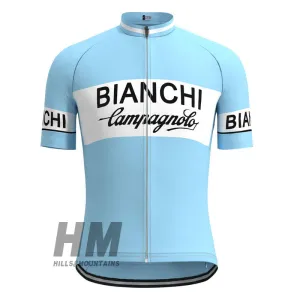 Bianchi Campa Retro Jersey Short Sleeve Blue