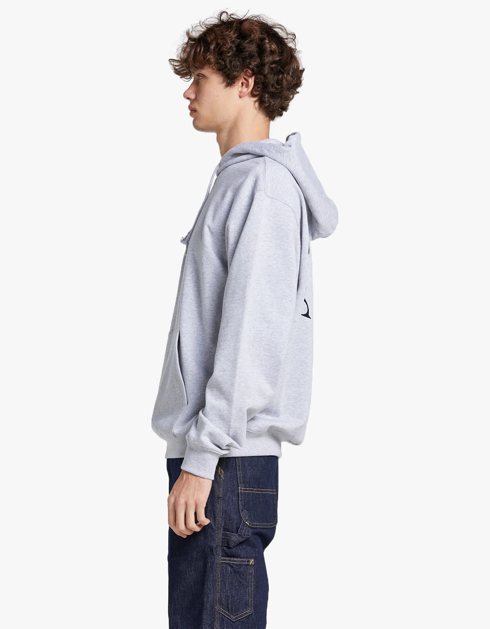 Bjorn Hooded Sweatshirt - Grey Melange