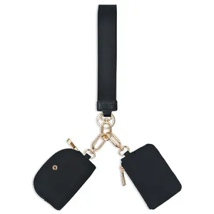 Black/Gold NGIL Dual Pouch Wallet Wristlets