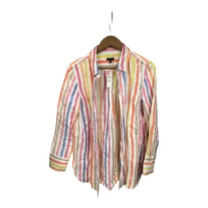 Blouse Long Sleeve By Talbots In Striped Pattern, Size: M