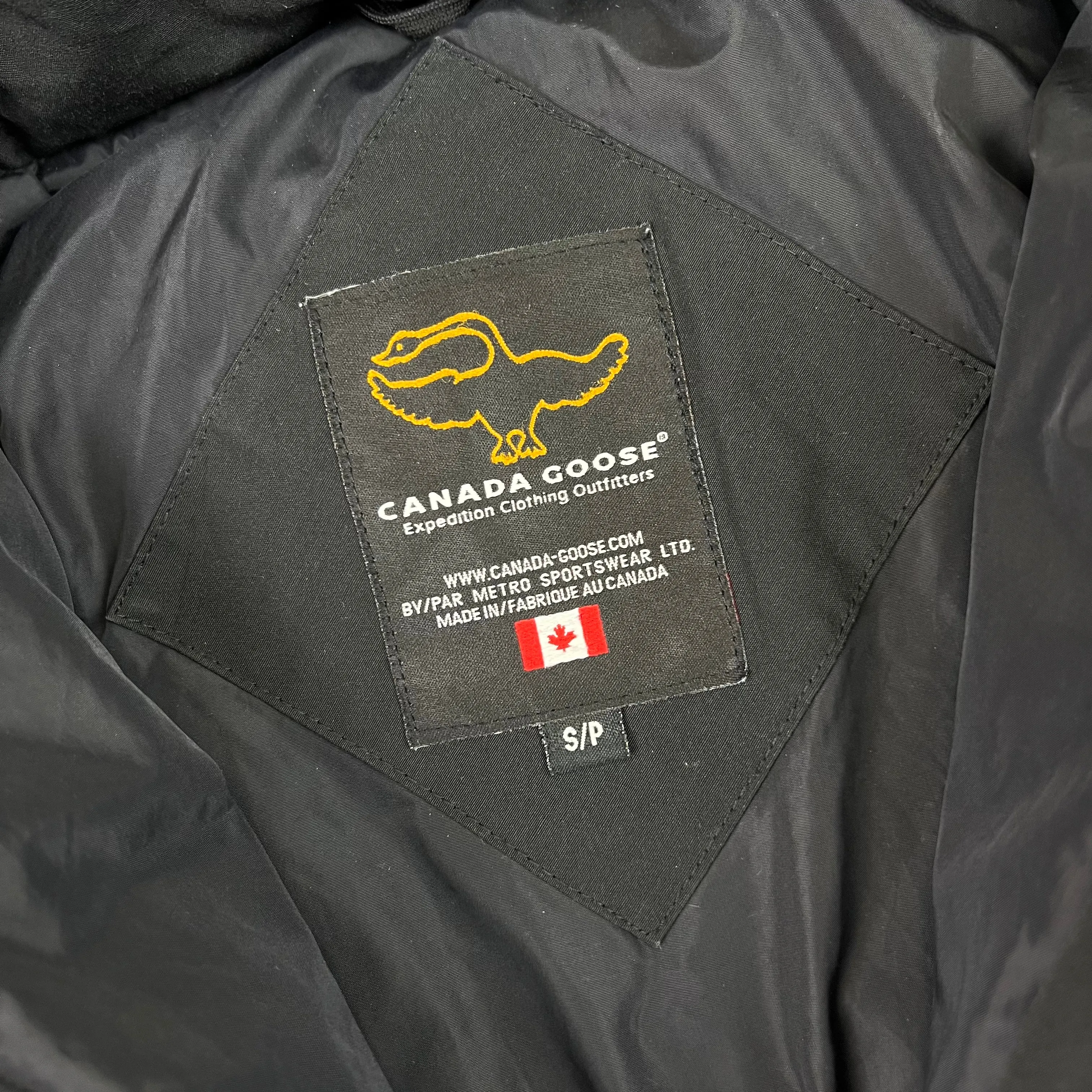 Canada Goose Hooded Down Parka Jacket Black