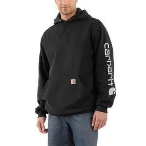 Carhartt Midweight Hooded Logo Sweatshirt - Black