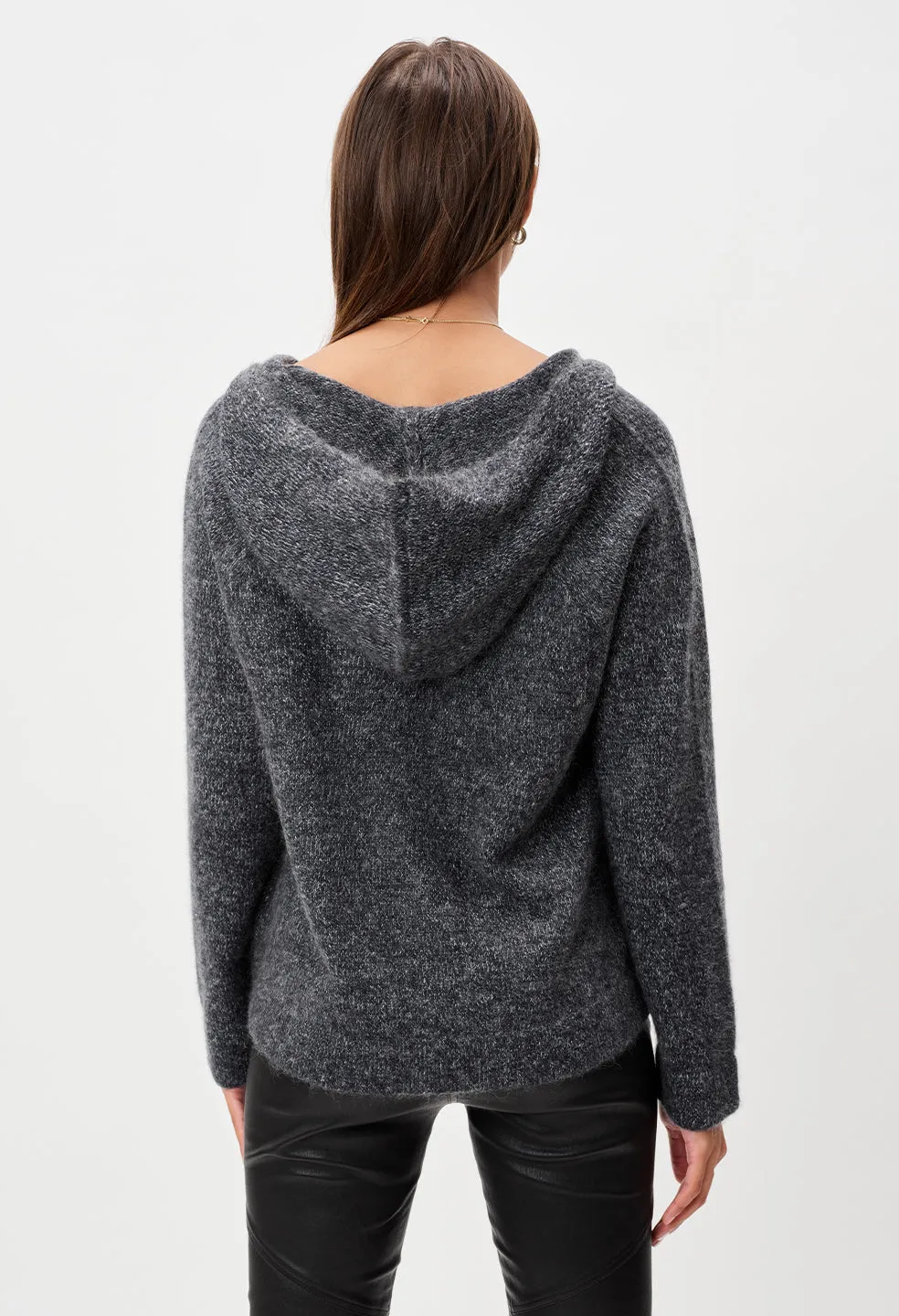 Cashmere Blend Poncho / Marled Charcoal