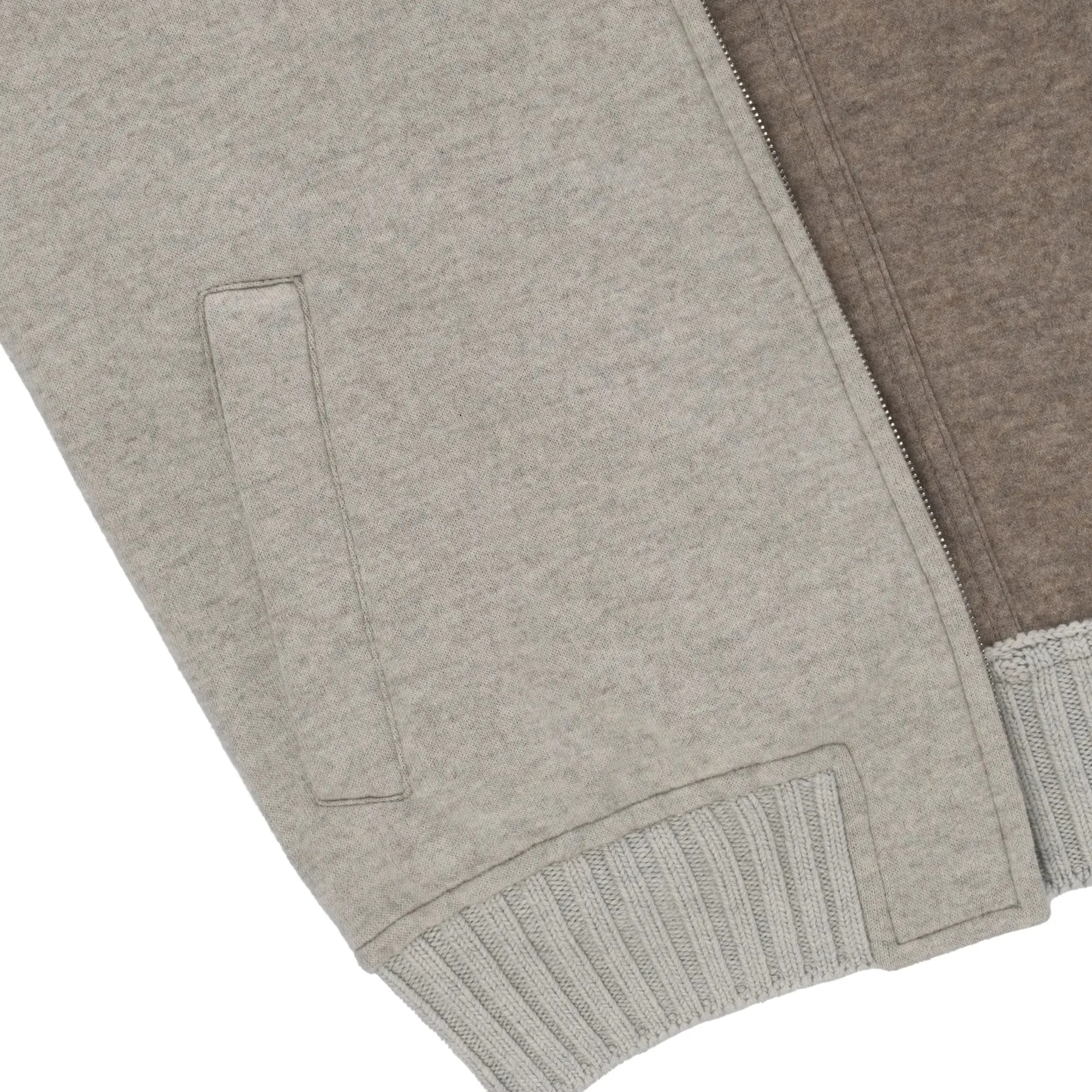 Cashmere Bomber in Light Grey