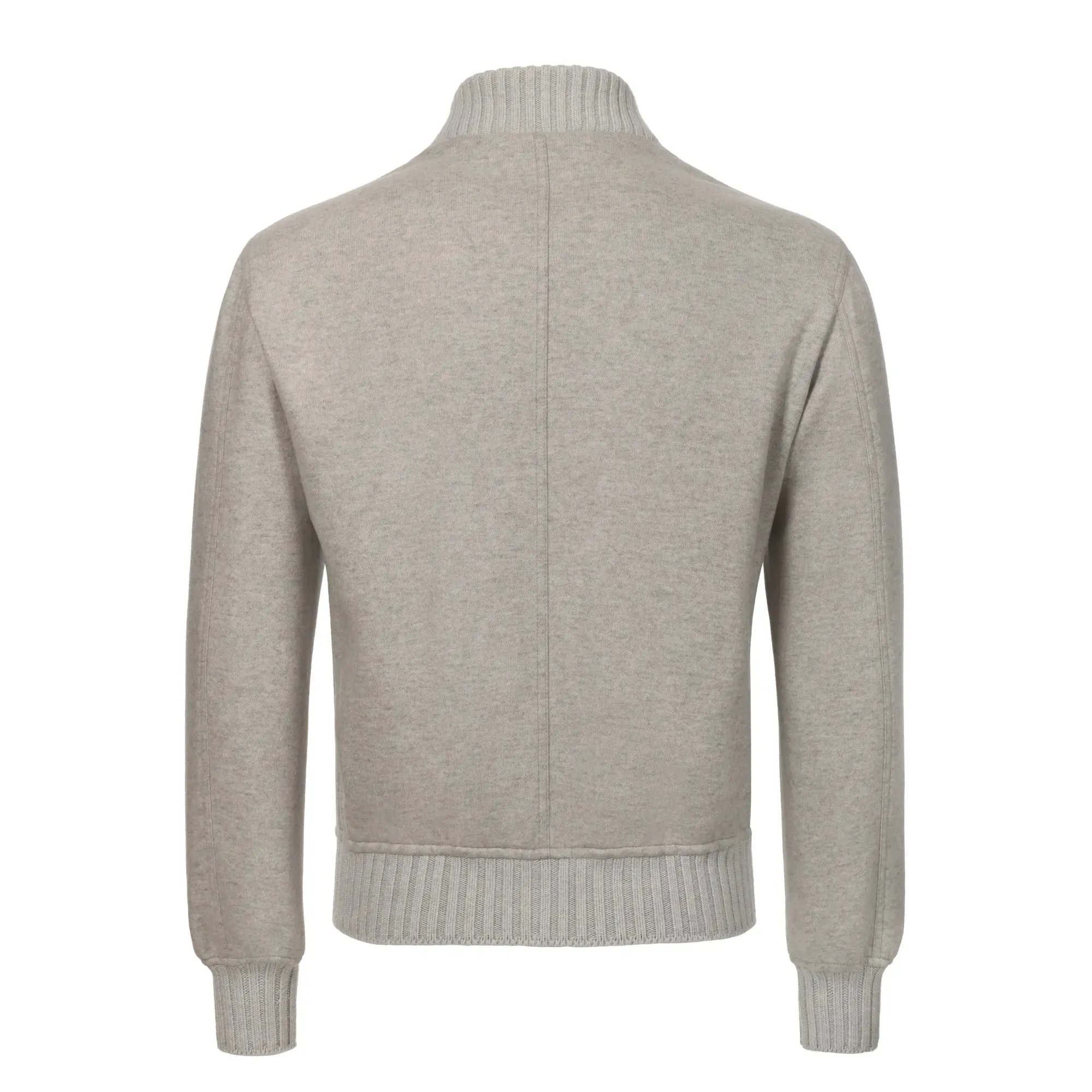 Cashmere Bomber in Light Grey