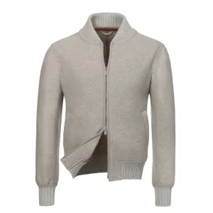 Cashmere Bomber in Light Grey