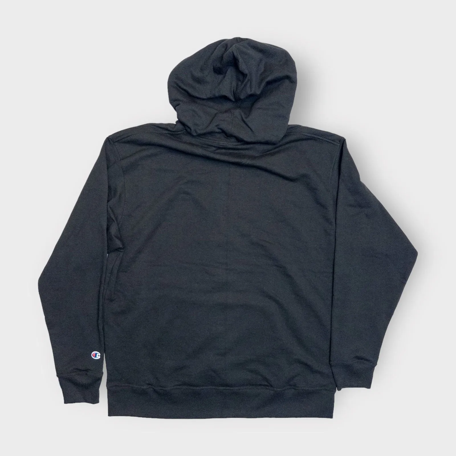 Champion Mens Fleece Pullover Hoodie Sweatshirt | M | Black | NWT