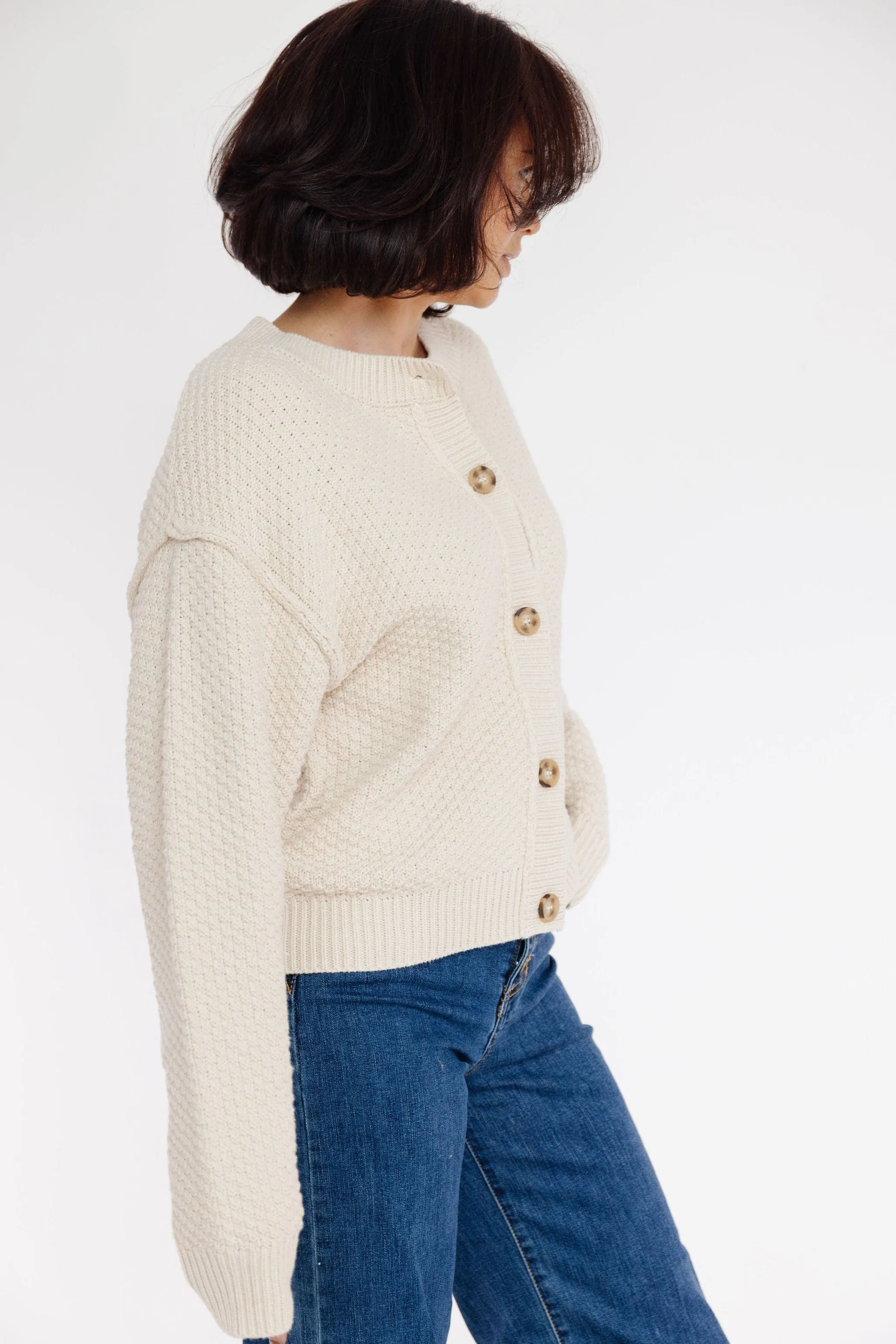 Chandra Cardigan in Shell