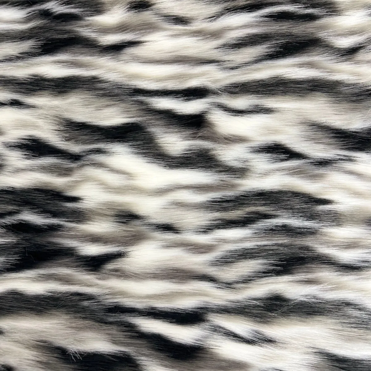 Charcoal Gray Multicolor Ysidro Long Pile Faux Fur Fabric