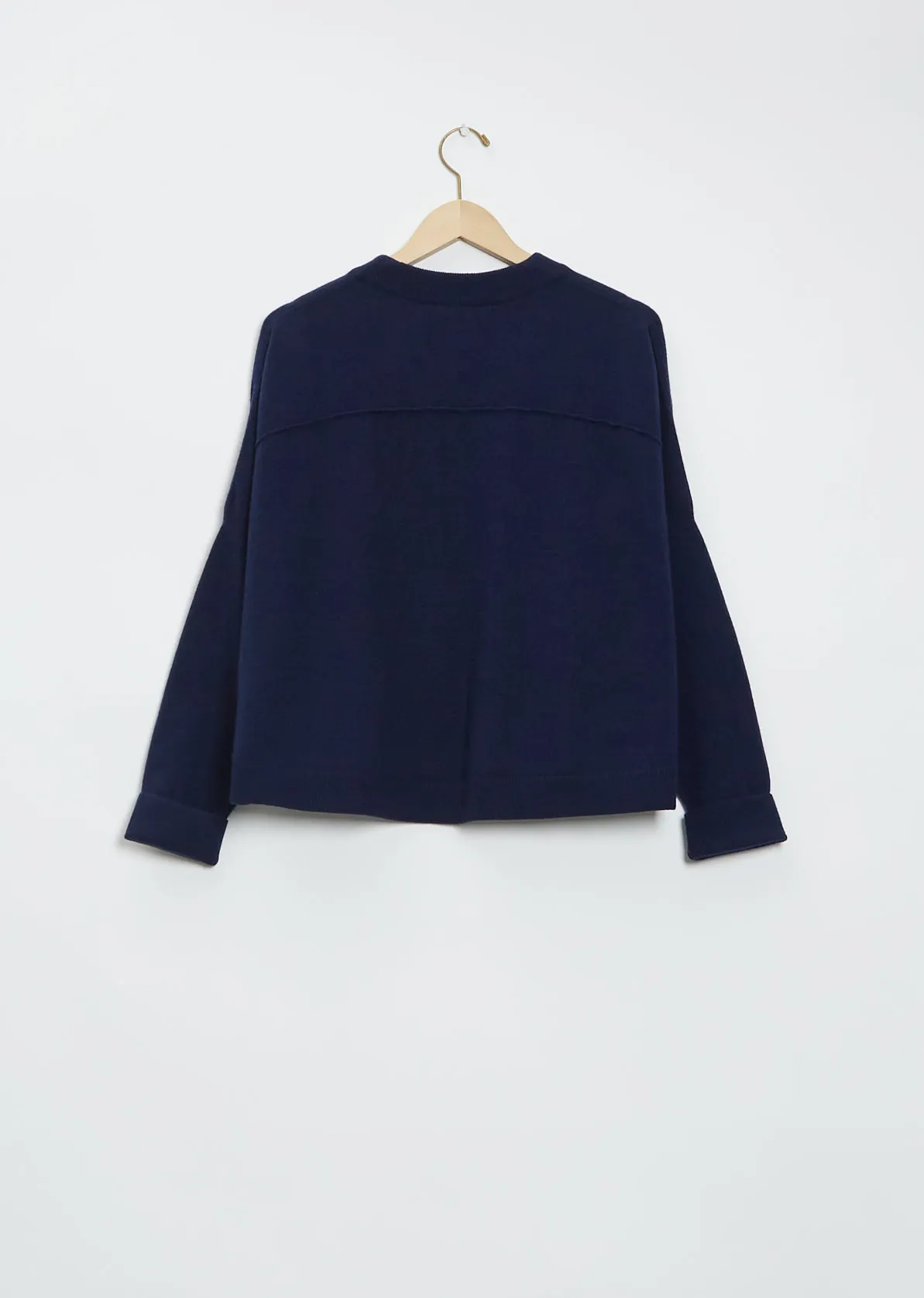 Chunky Cashmere Sweater — Blue Navy