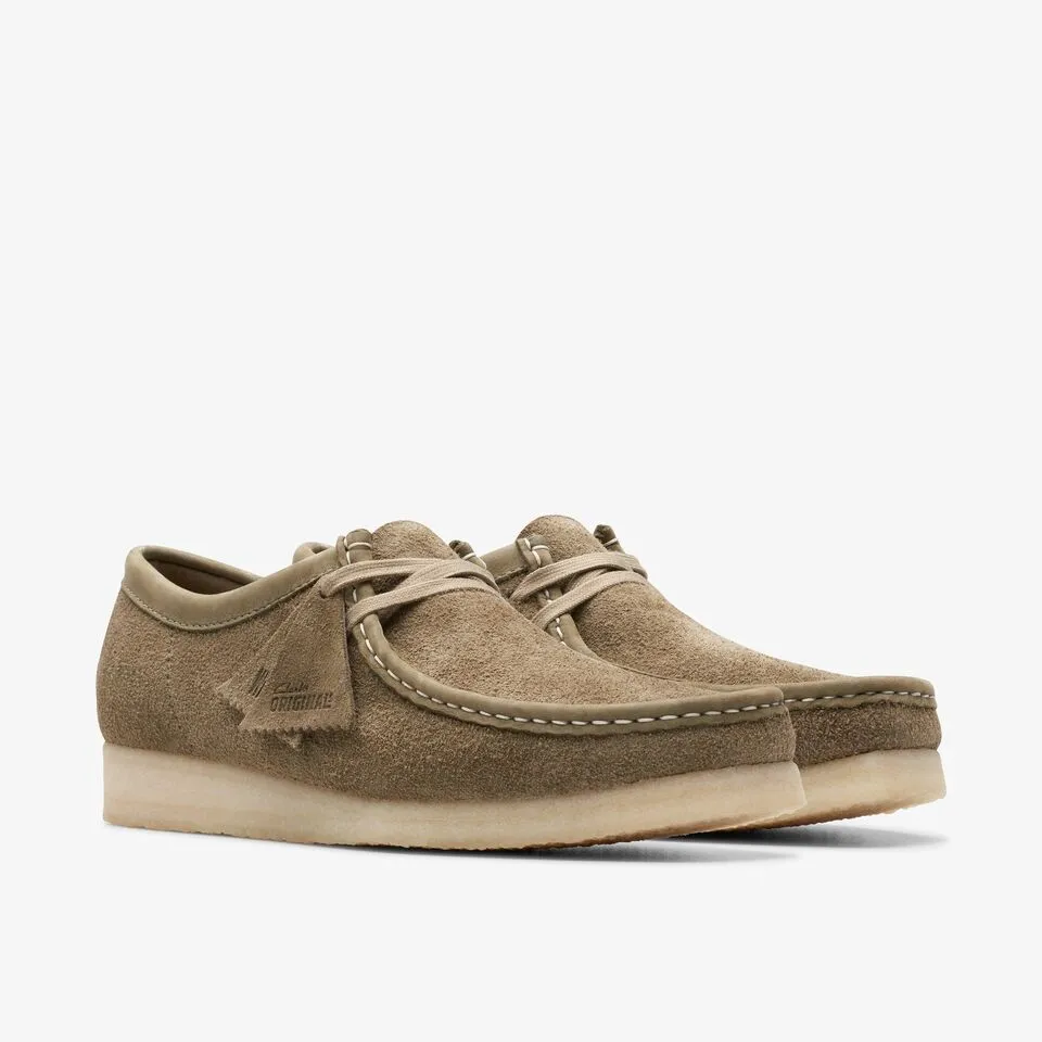 Clarks Originals Wallabee Low Top Men's Pale Khaki Suede 26175710