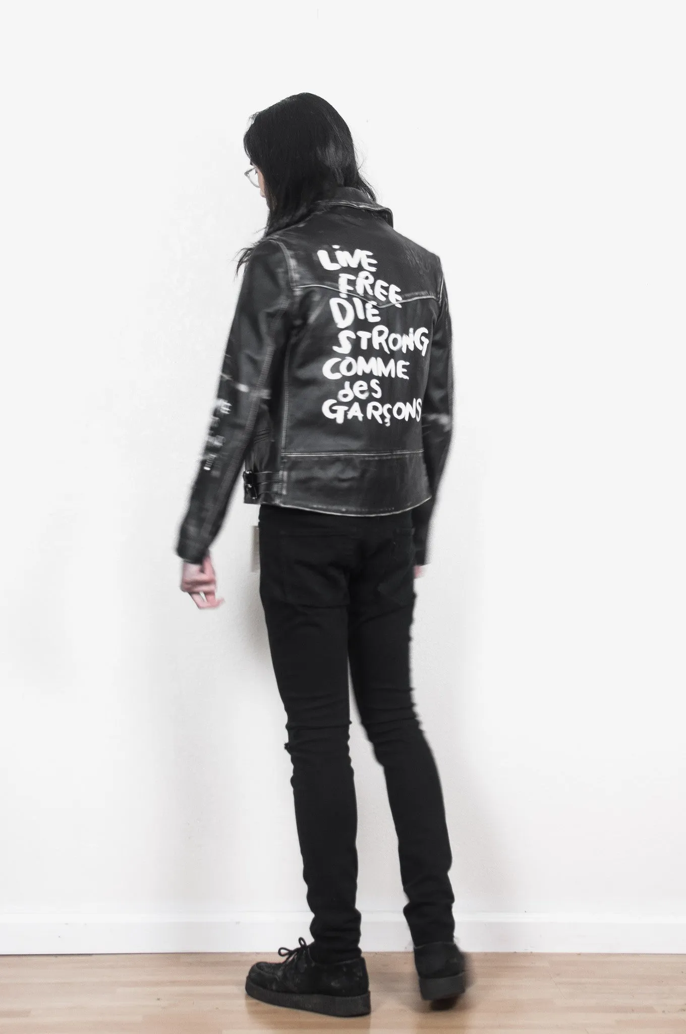 Comme des Garçons x Lewis Leathers Live Free Die Strong Lightning Rider