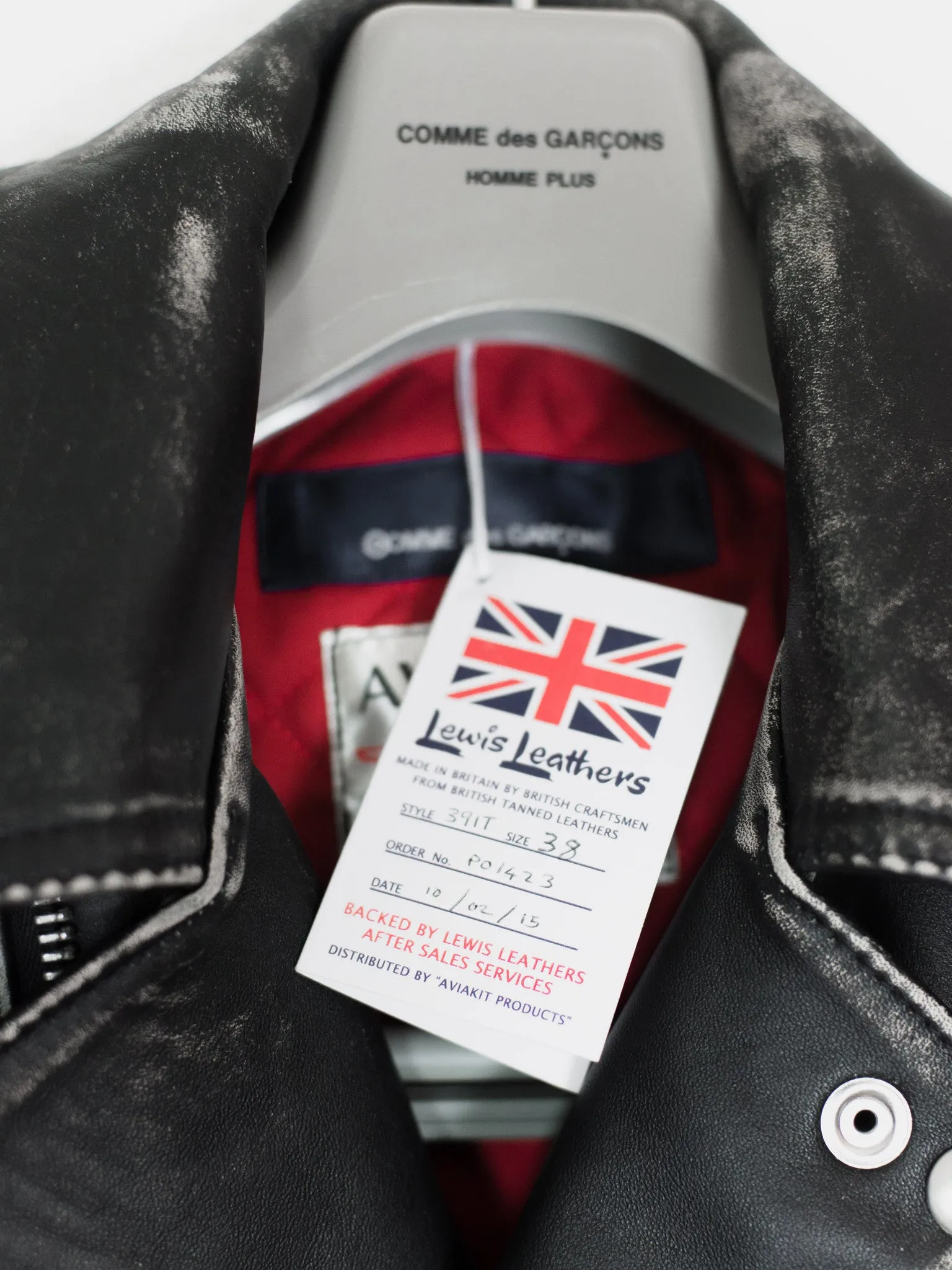 Comme des Garçons x Lewis Leathers Live Free Die Strong Lightning Rider