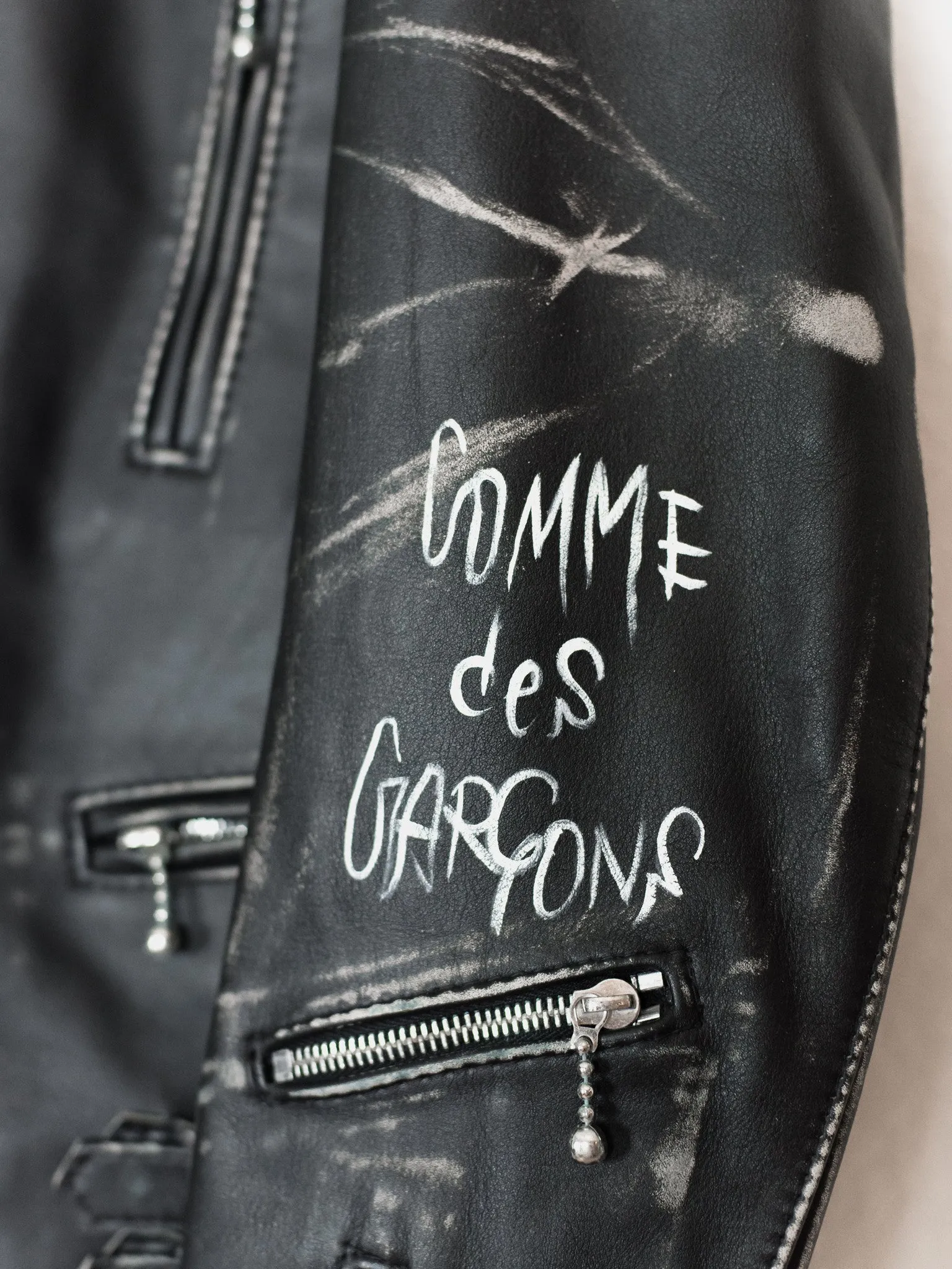 Comme des Garçons x Lewis Leathers Live Free Die Strong Lightning Rider