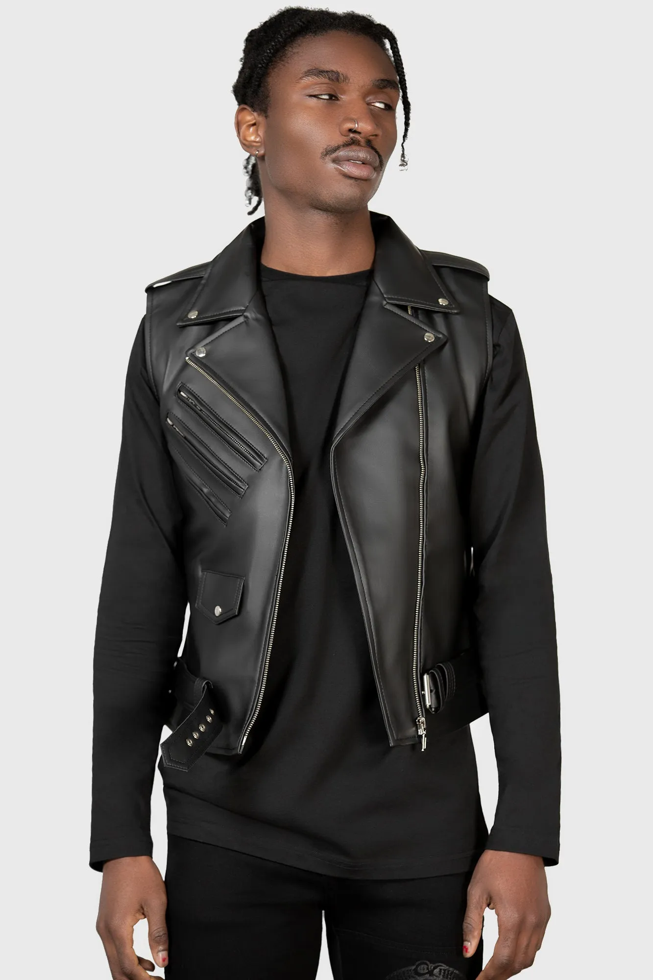 Core Leather Vest [FAUX LEATHER]