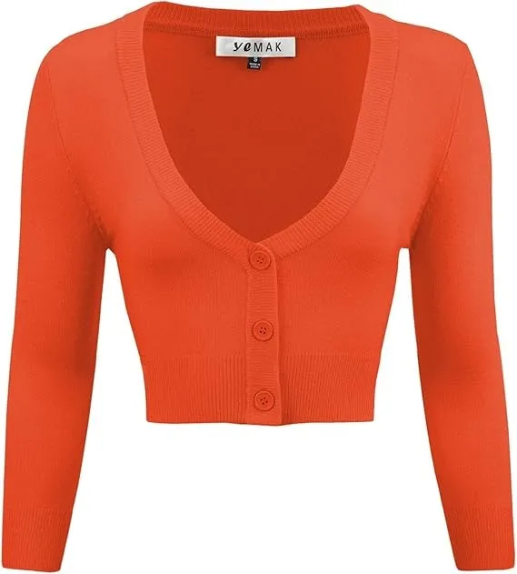 Cropped Bolero 3/4 Sleeved Cardigan (18 colors)