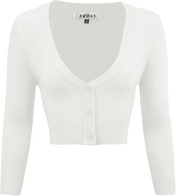 Cropped Bolero 3/4 Sleeved Cardigan (18 colors)