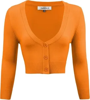 Cropped Bolero 3/4 Sleeved Cardigan (18 colors)