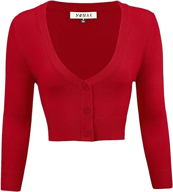 Cropped Bolero 3/4 Sleeved Cardigan (18 colors)