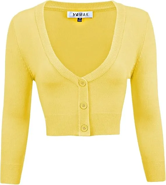 Cropped Bolero 3/4 Sleeved Cardigan (18 colors)