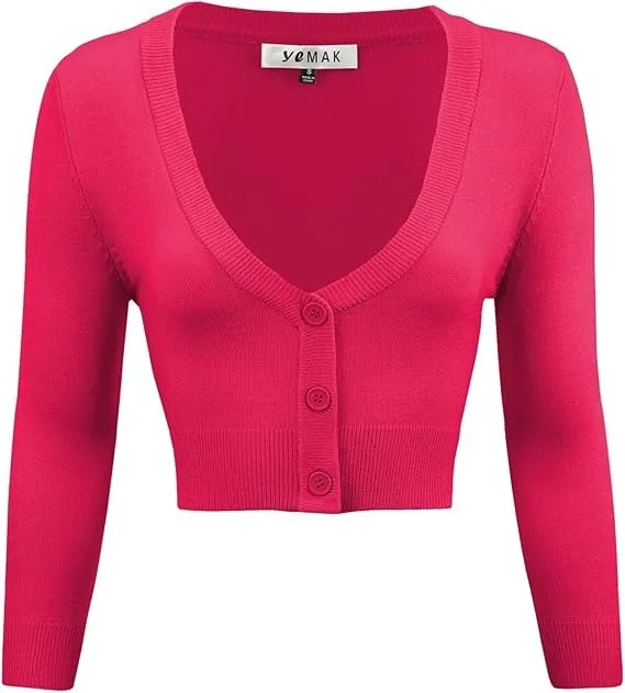 Cropped Bolero 3/4 Sleeved Cardigan (18 colors)