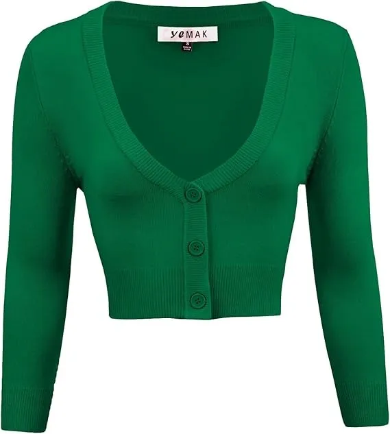 Cropped Bolero 3/4 Sleeved Cardigan (18 colors)