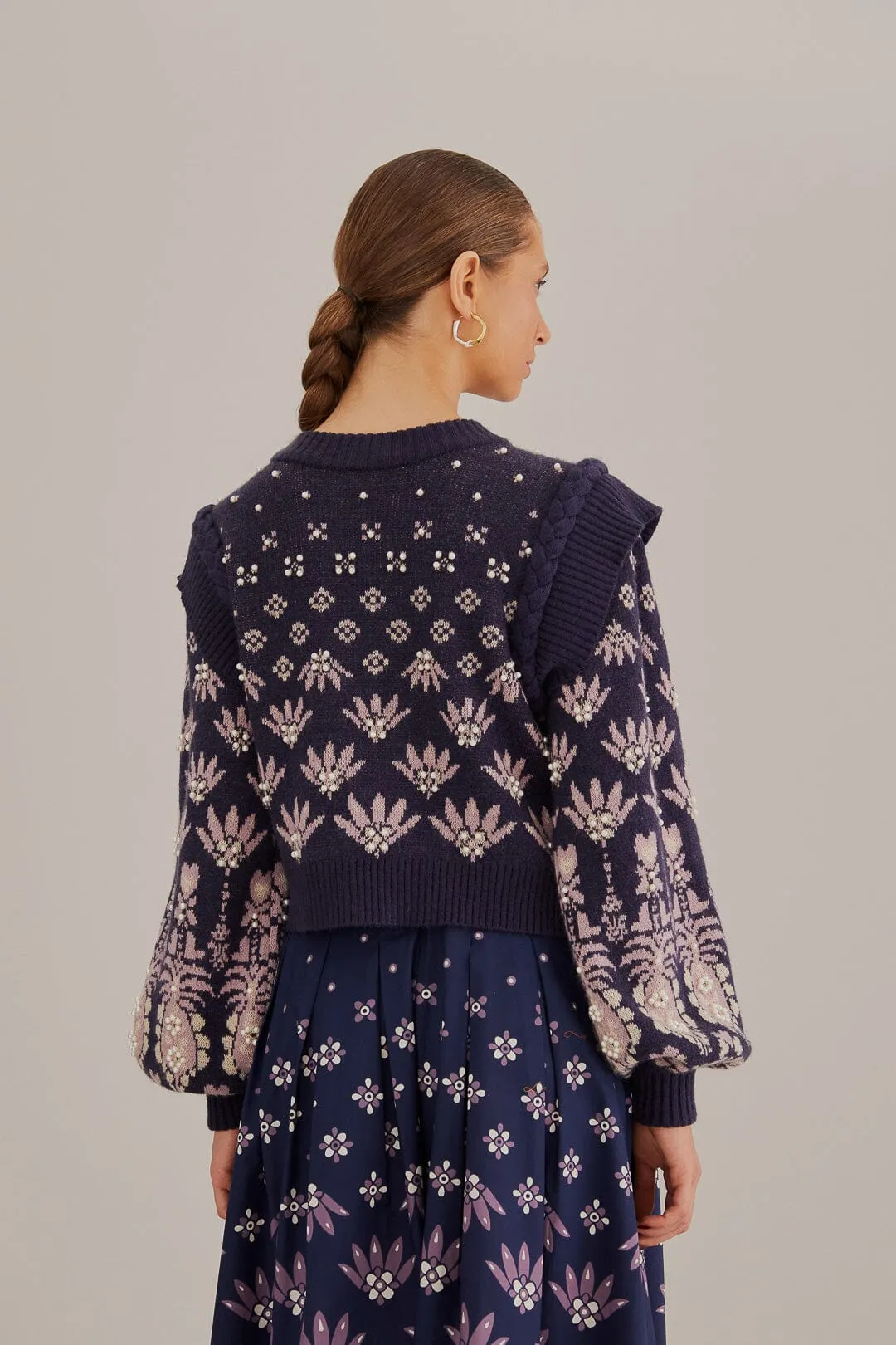 Dark Blue Ainika Martina Knit Sweater