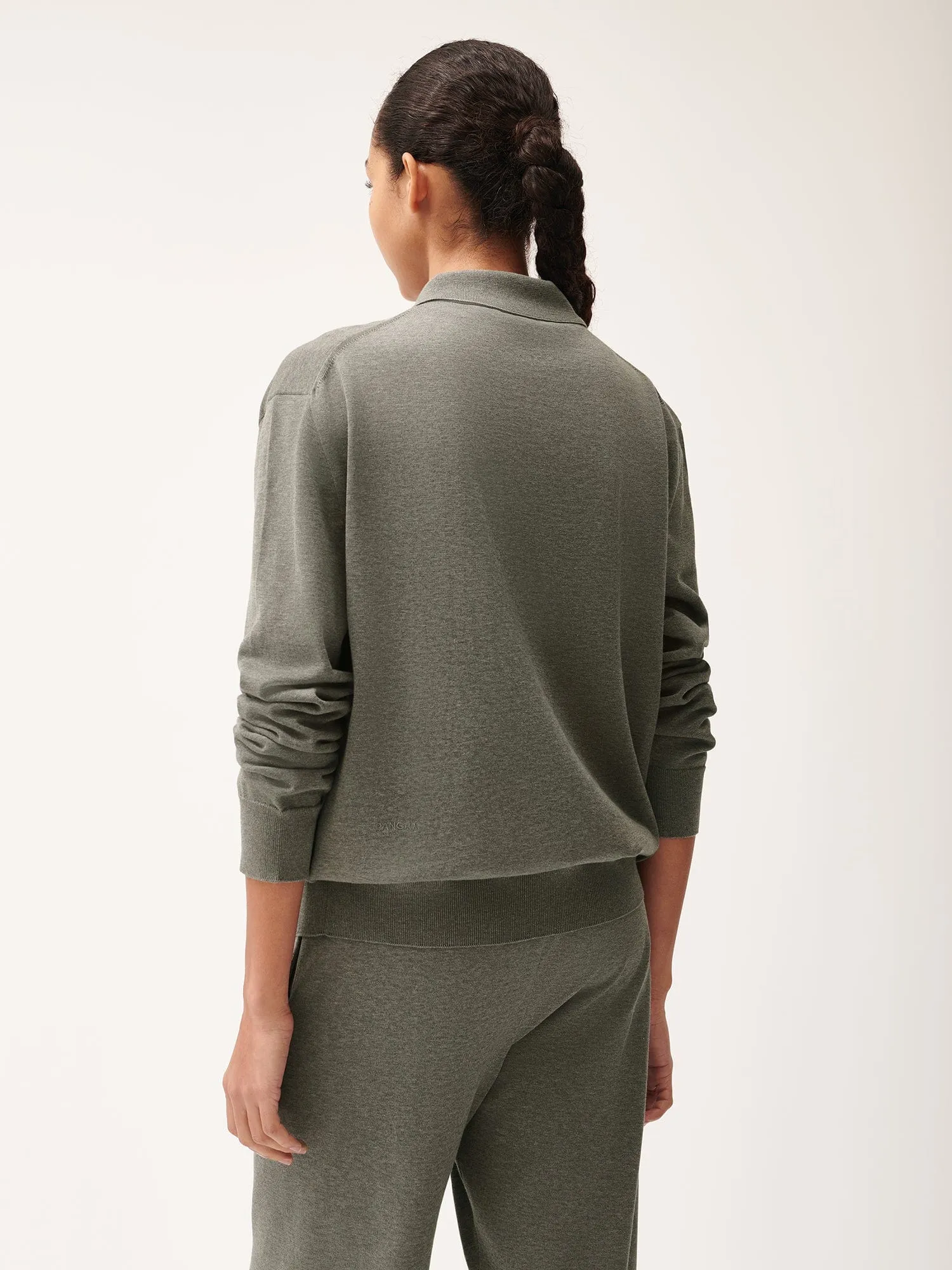 DNA Knitted Collared Shirt—grey marl