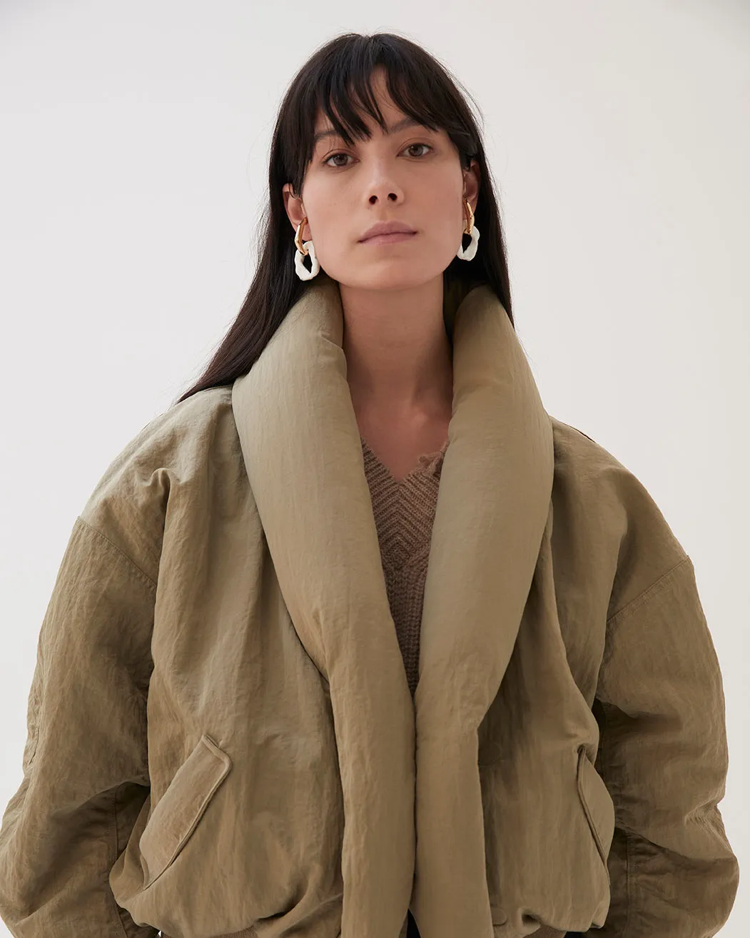 Duvet Jacket Nylon Khaki