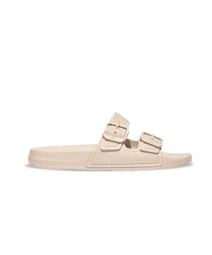 FitFlop iQushion Two Bar Buckle Slides Beige