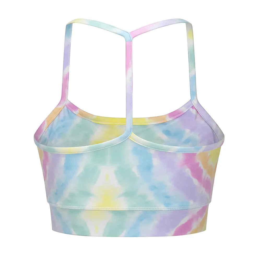 Grateful Dead | Sports Bra | Long Line Rainbow Tie Dye Bear