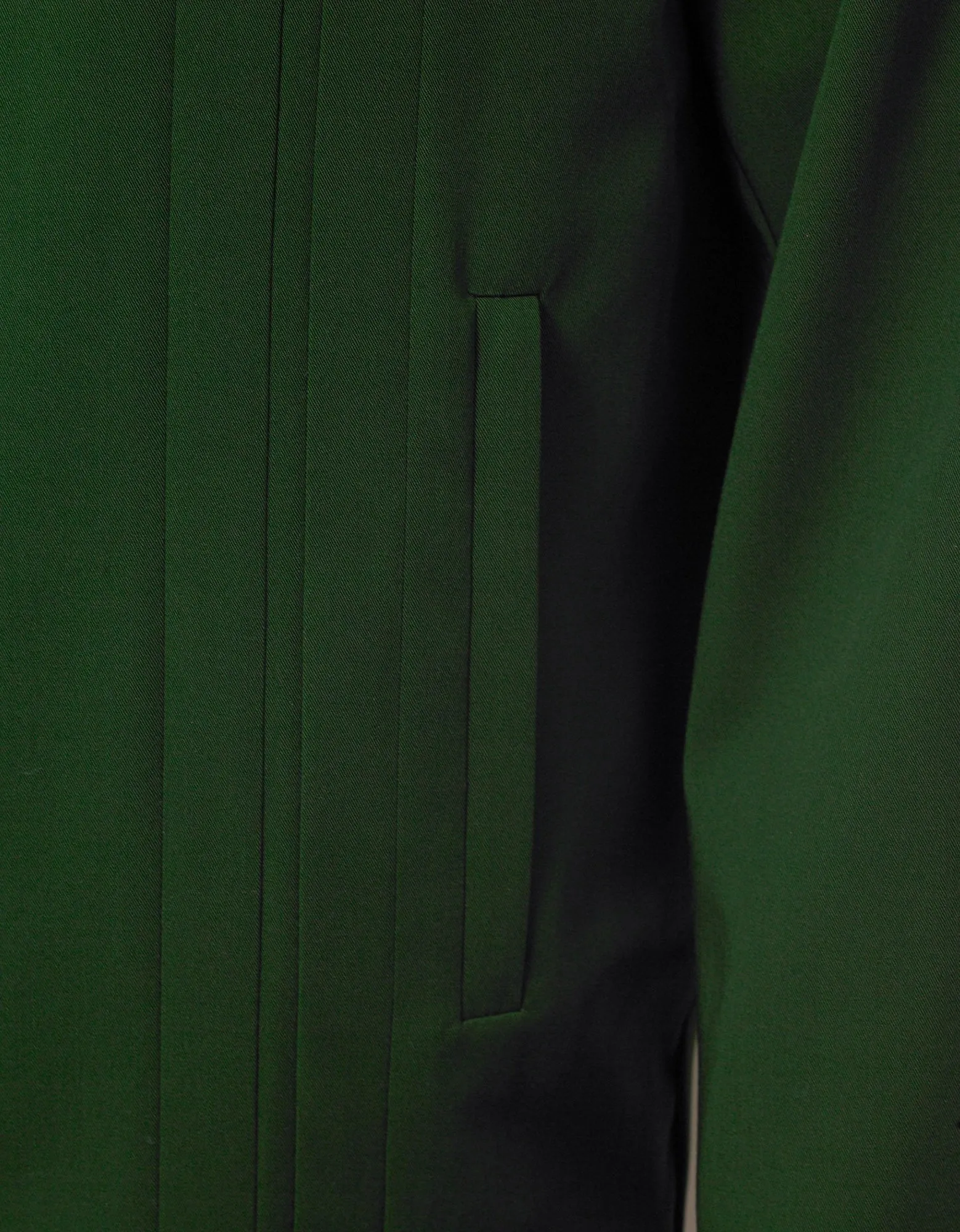 Green Track Jacket with Tonal Stripes