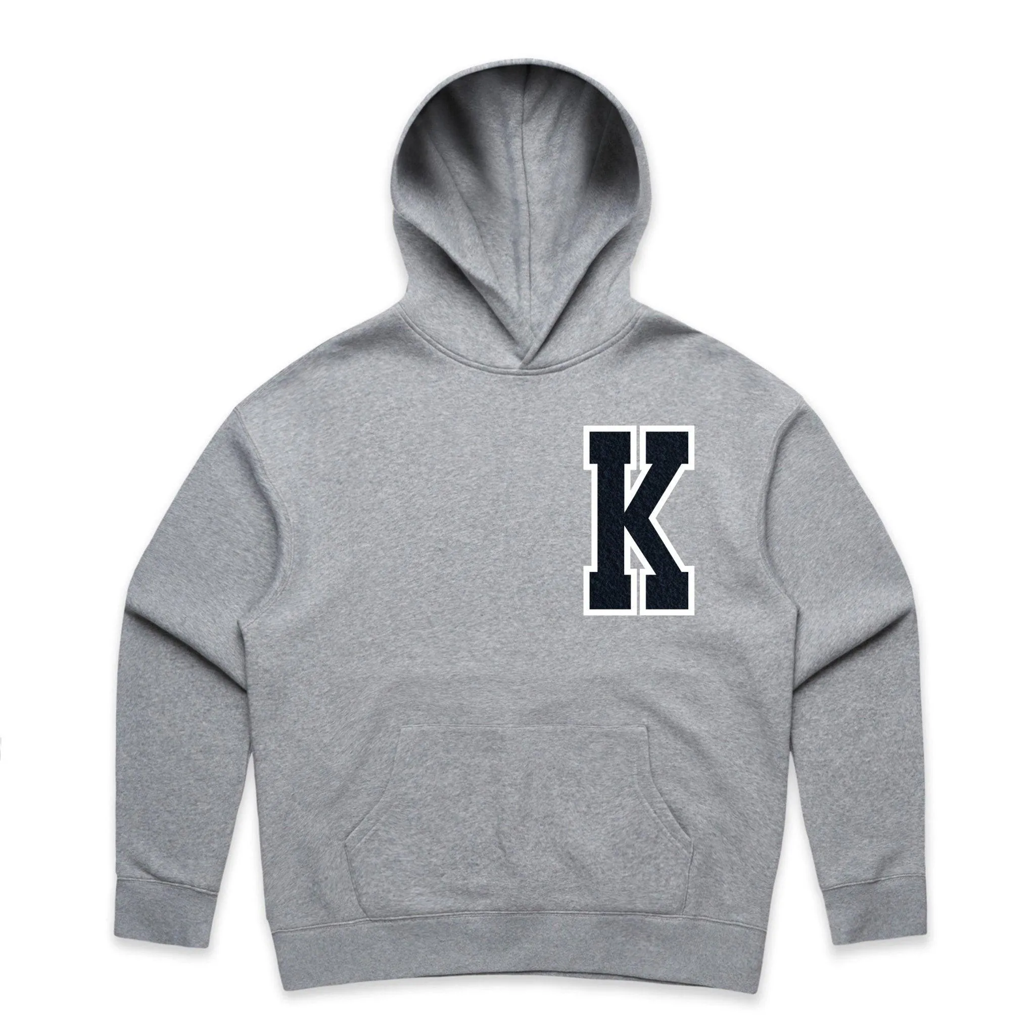 Grey Appliquéd Relax Hoodie