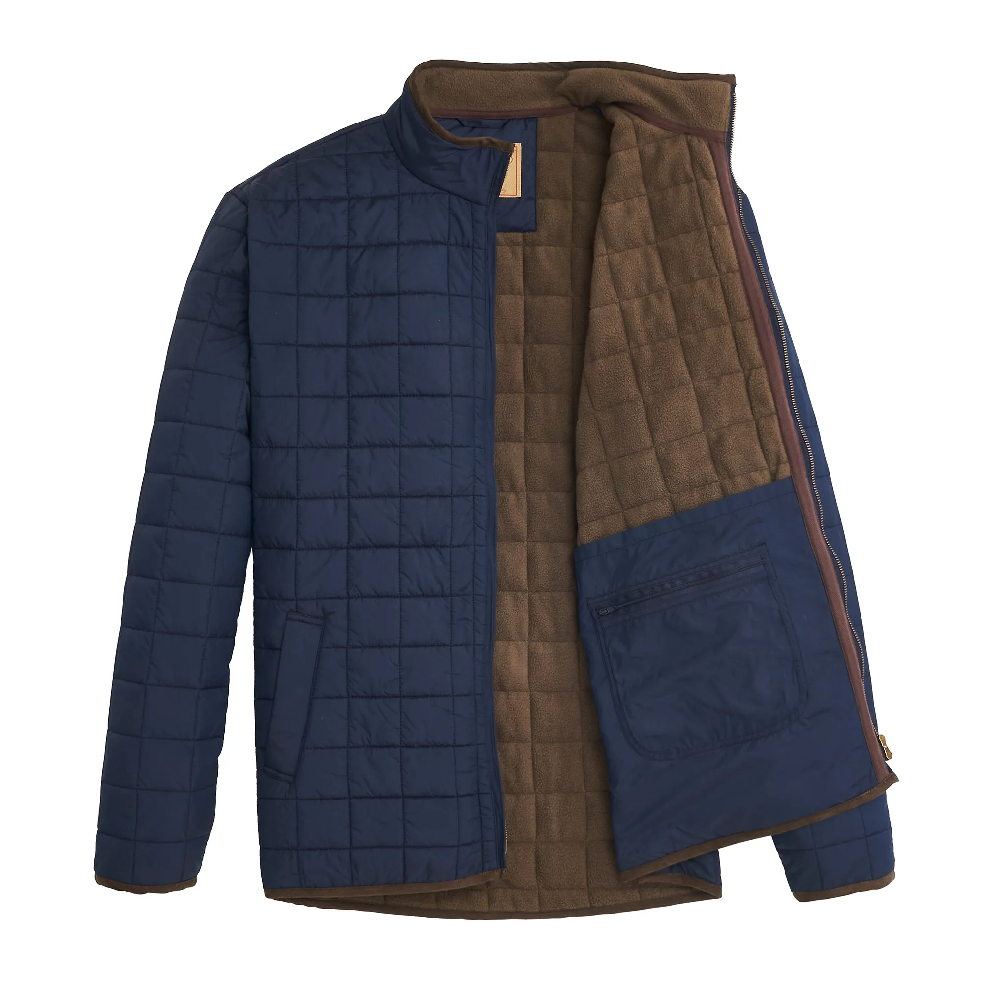 Grid Quilted Jacket - Classic Navy