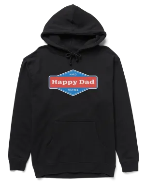 Happy Dad Front Logo Hoodie (Black)