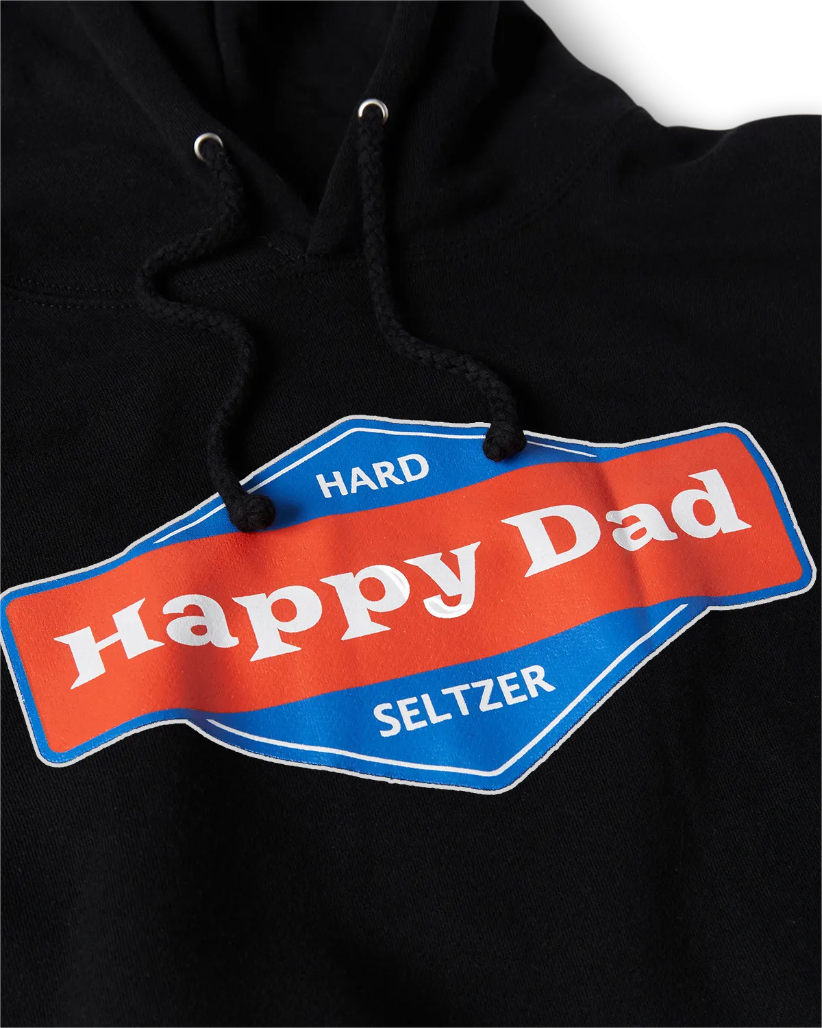 Happy Dad Front Logo Hoodie (Black)