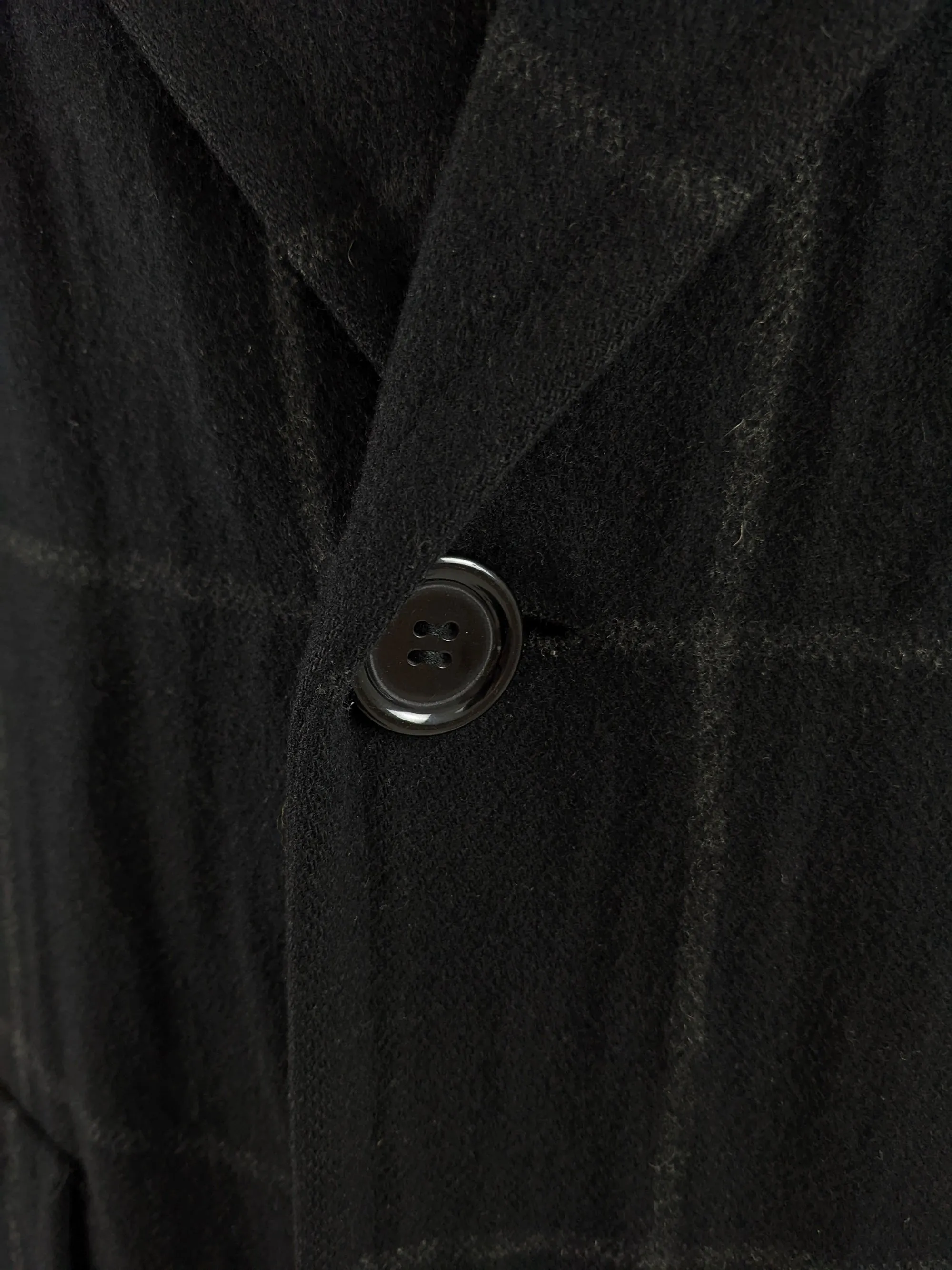 Harrods Vintage Italian Virgin Wool Checked Overcoat, 1980s