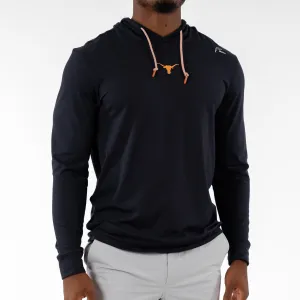 **Texas Hesi Collegiate Black Solid Hoodie - Stylish College Apparel**