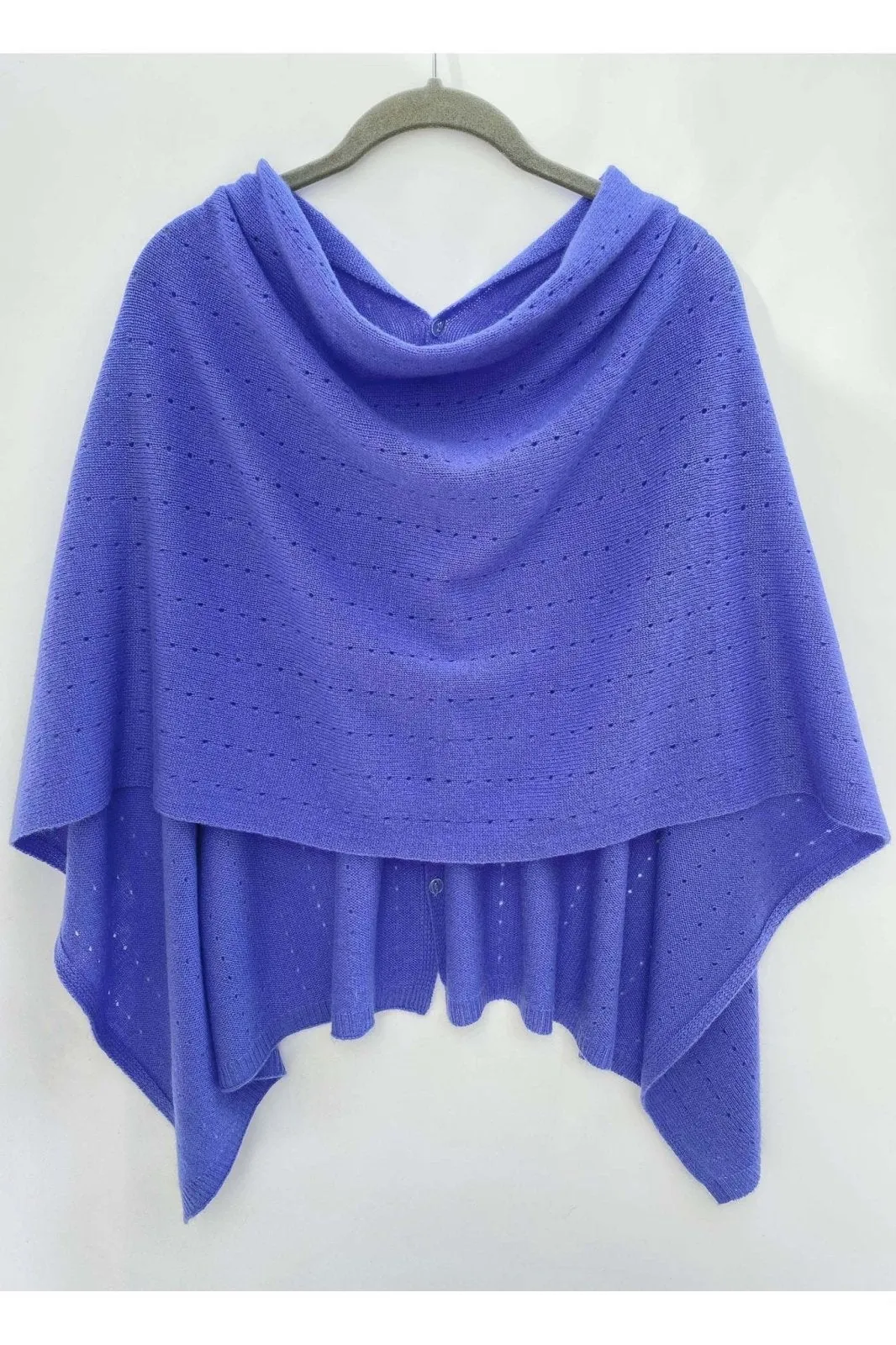 Iris purple cashmere poncho Multiway