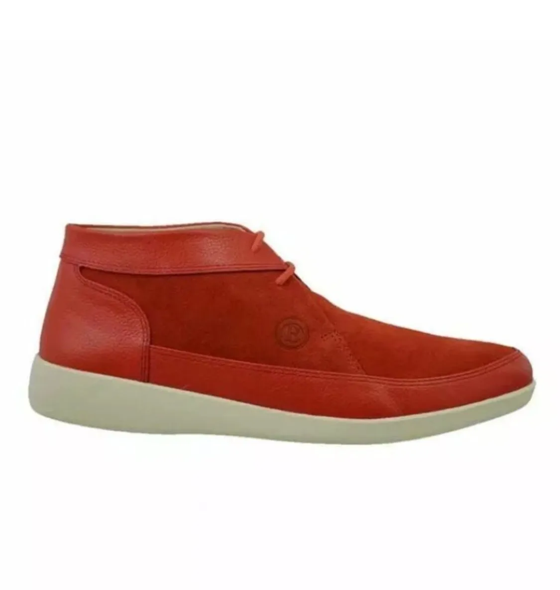 Johnny Famous Bally Style Central Park Men's Red Leather and Suede High Tops