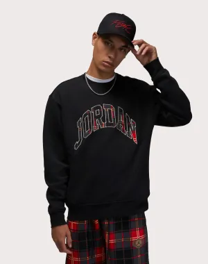 Jordan Essential Plaid Fleece Crewneck Sweatshirt