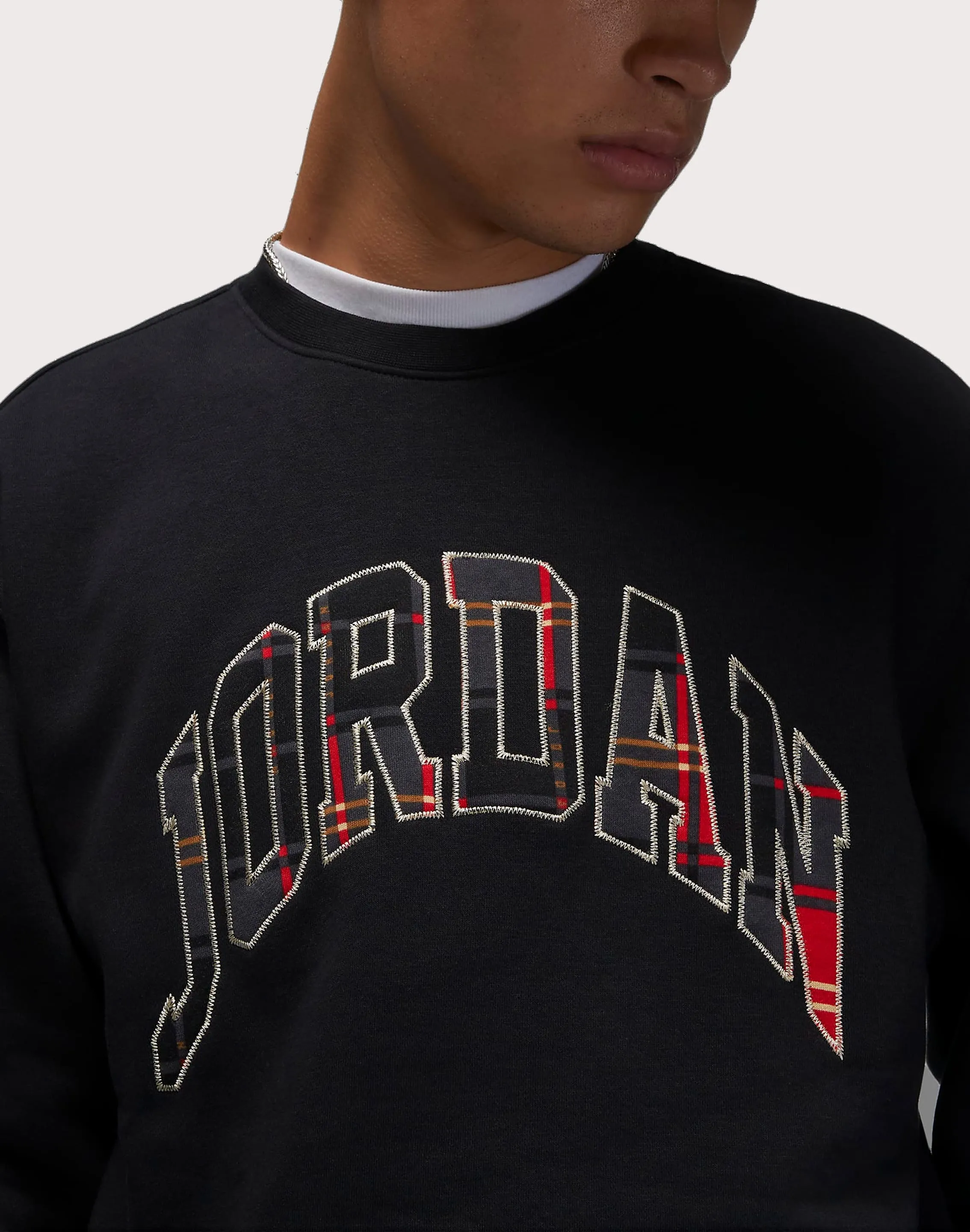 Jordan Essential Plaid Fleece Crewneck Sweatshirt