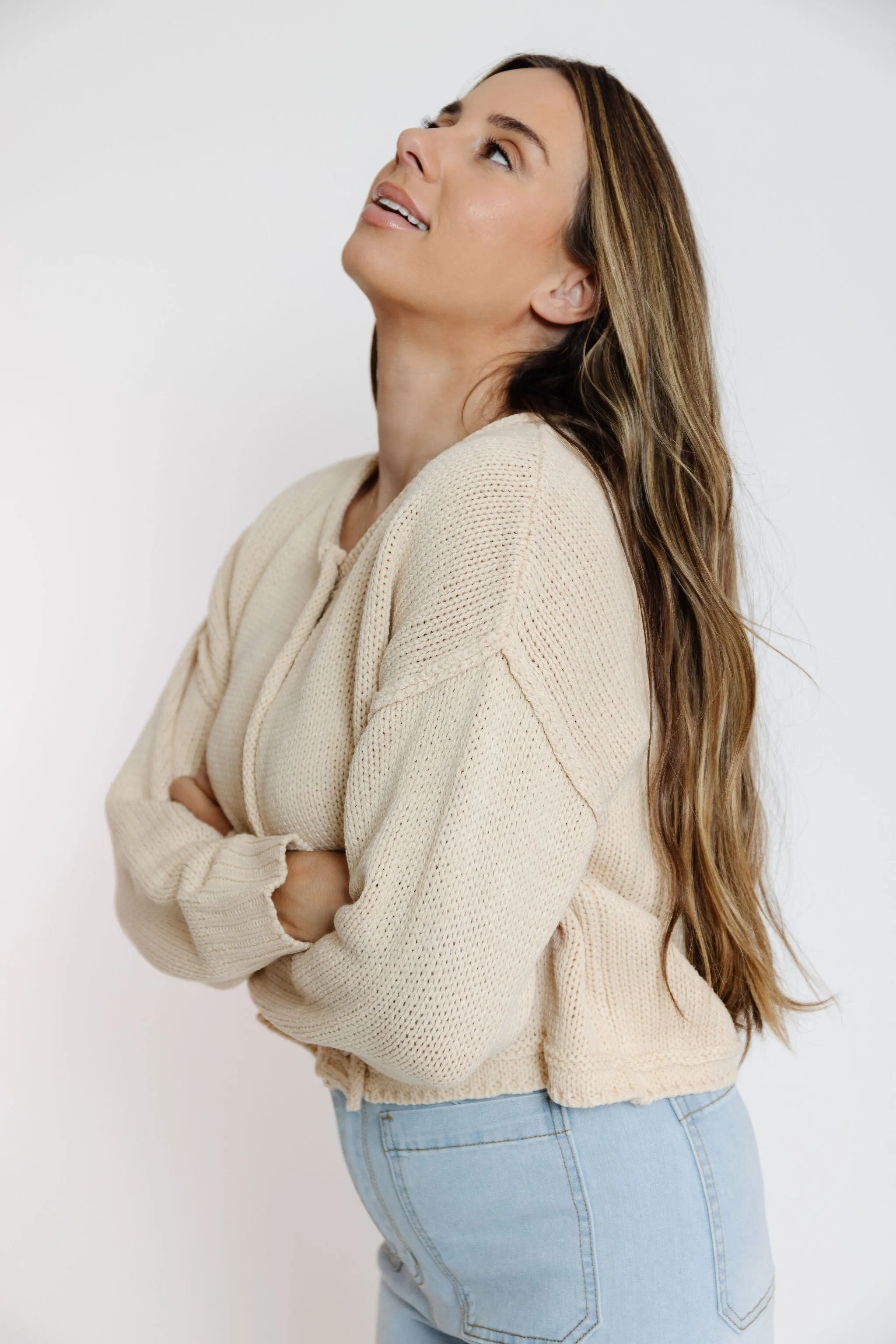 Knox Cardigan in Champagne