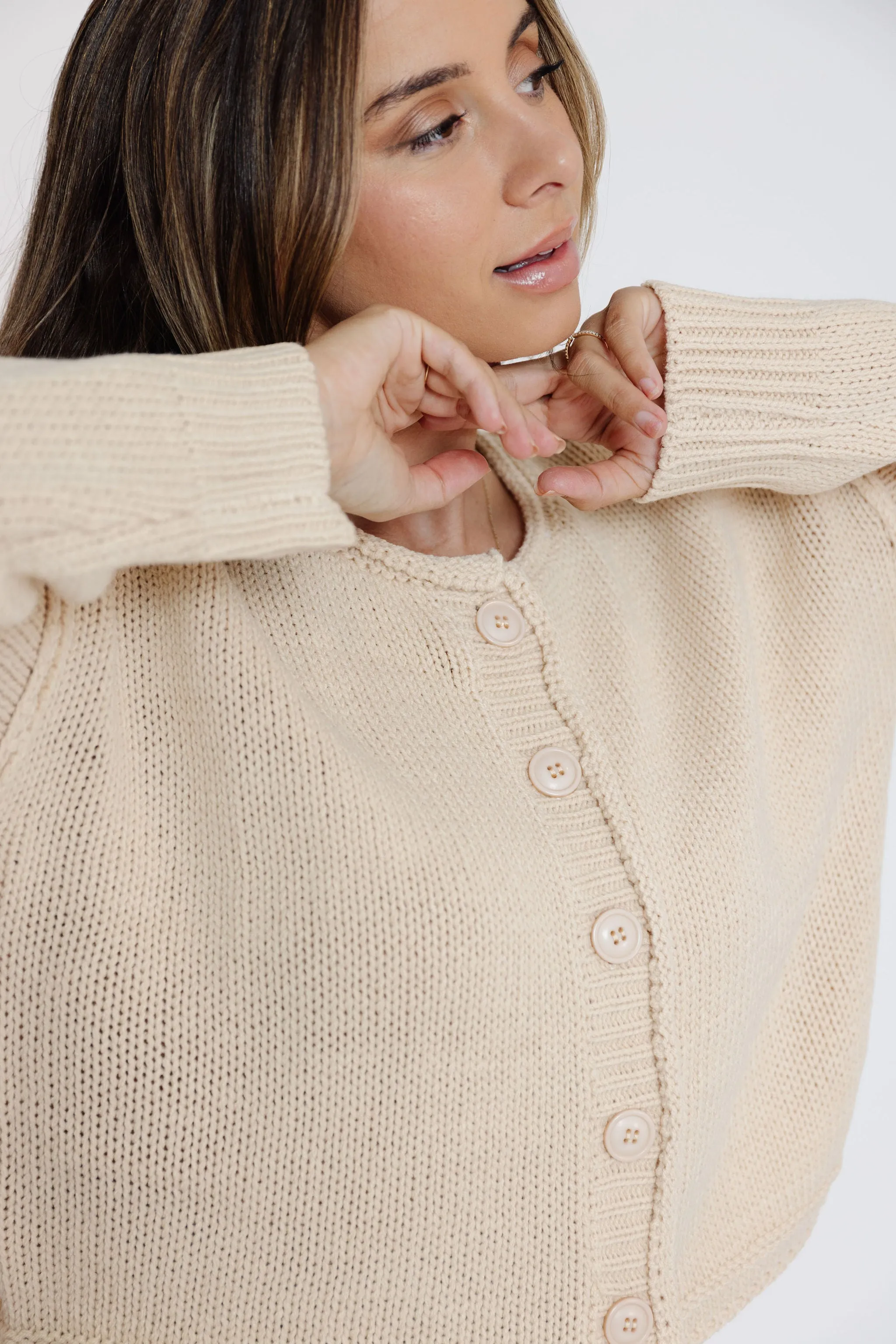 Knox Cardigan in Champagne