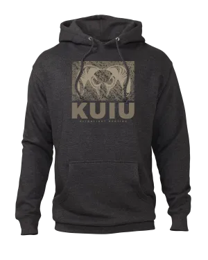 KUIU Distressed Box Logo Hoodie | Charcoal